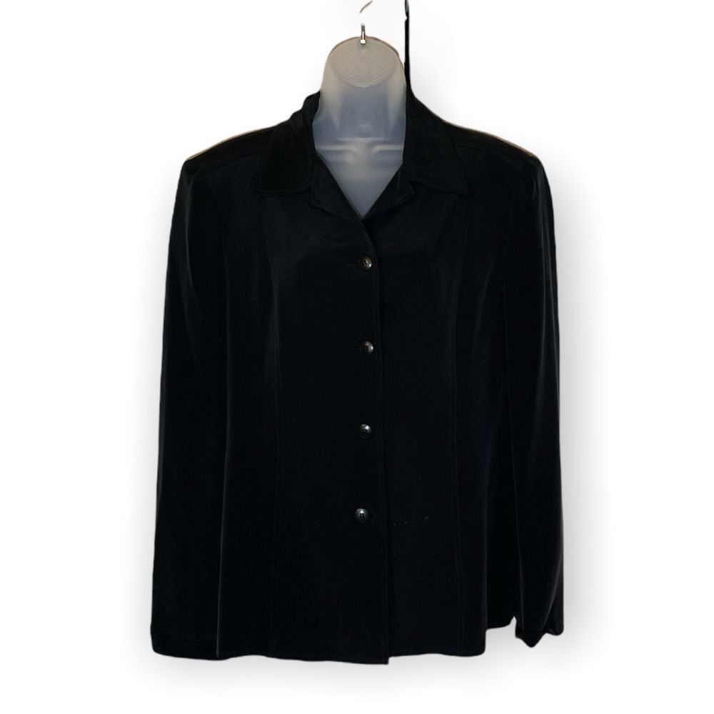 Jones New York Vintage Silk Black Ibiza Blazer New With Tags 12